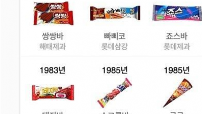 주요 아이스크림 출시년도