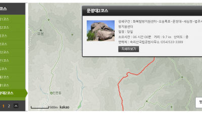 속리산 여행 관련 정리 1