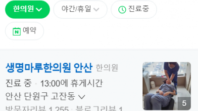 안산중앙동한의원 생명마루한의원 추나요법 교통사고