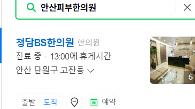 안산피부과한의원 청담BS한의원 안산안이비인후 피부과전문의한의사