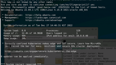 우분투너미널로부터 오라클 클라우드의 우분투서버 접속하기 Connecting to Ubuntu Server in Oracle Cloud from Ubuntu Terminal