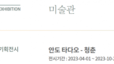 뮤지엄 산 개관 10주년 전시, '빛의 건축가' 안도 타다오  ~2023-10-29