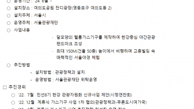 무엇인지 알아봅니다] 서울의 달 : 서울시 야경 관광상품