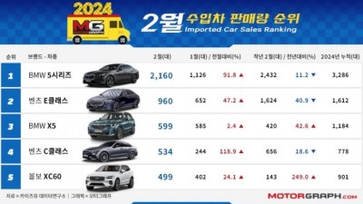 2024년 2월 수입차 판매량 순위  랭킹