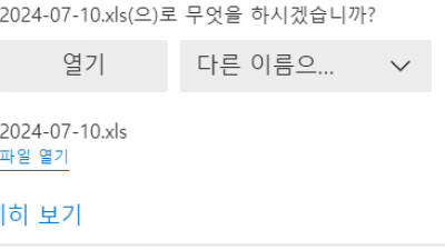 인트라넷 처방전을 엑셀로 옮기는 요령