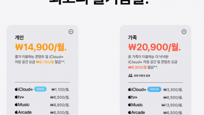 아이클라우드플러스 iCloud+ 가족공유를 알아봅니다. 애플원 apple One도 알아봅니다.