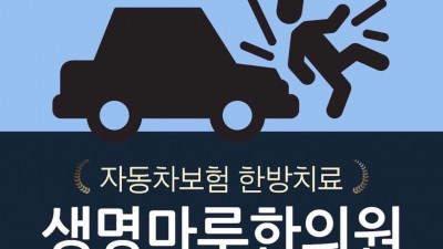 눈길 블랙아이스 빗길 미끄럼 교통사고 후유증 치료 안산교통사고한의원  생명마루 한의원 안산점