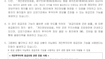 DUR 점검을 통해 축적된 데이터를 활용 응급을 요하거나 환자의 동의절차를 진행한 경우에만 허용
