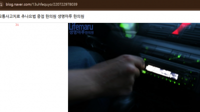[일산 교통사고 한의원] 네비게이션만 쳐다보다가 교통사고가?!