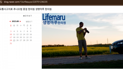[동탄 한의원] 반송동에서 교통사고 치료 잘보는 한의원 있나요?